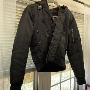 Vintage Juicy Couture puffer jacket with faux fur hood